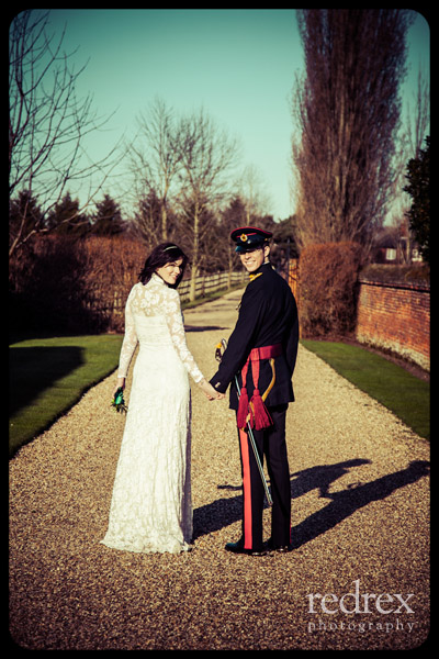 Bride and Groom at Lillibrooke Manor, Maidenhead