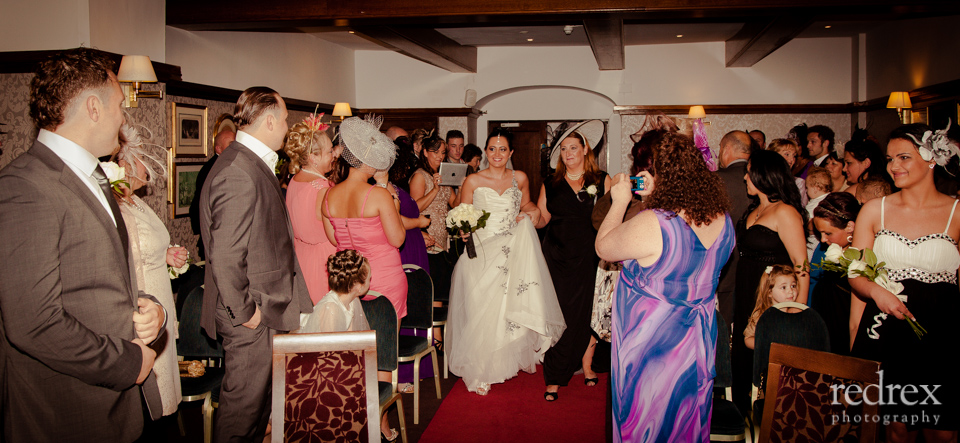 Bride and Groom wedding server at Whately Hall Hotel, Banbury