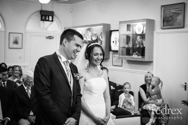 Wedding ceremony at the Kettering registry office