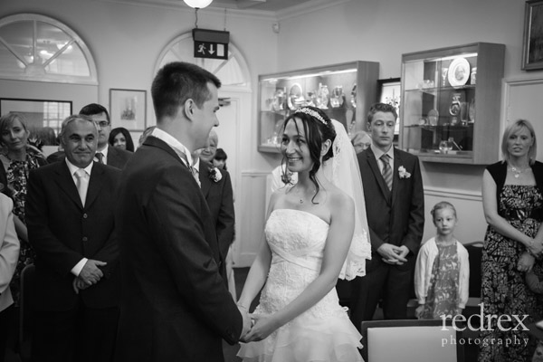 Bride and Groom, Wedding ceremony at the registry office